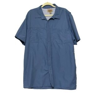 Foundry Supply Co Mens Blue‎ Vented Shirt Size XLT Button Down Vented Outdoor